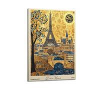 MSCFHU Paris France Travel Klimt Poster Poster Decorative Painting Canvas Wall Posters And Art Picture Print Modern Family Bedroom Decor Posters 12x18inch(30x45cm)