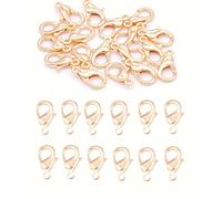 MSCFTFB 300 Pieces Mini Lobster Clasps Metal Lobster Claw Clips Fastener Hooks for Bracelet Necklace Choker Jewelry Making Findings DIY Keychain Bag Phone Dangle Charms (6x12mm,Champagne Gold)