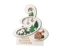 MSCHEFAY 3D Backgrounds Frame Cutting Dies for Card Making Metal Die-Cuts Scrapbooking Art DIY Paper Craft Embossing for Party WeddingAlbum Decoration (Christmas Scene-8.6x7.5cm)