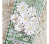 MSCHEFAY 3D Backgrounds Frame Cutting Dies for Card Making Metal Die-Cuts Scrapbooking Art DIY Paper Craft Embossing for Party WeddingAlbum Decoration (Daisy Set-9.4x8.4cm)