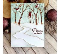 MSCHEFAY 3D Backgrounds Frame Cutting Dies for Card Making Metal Die-Cuts Scrapbooking Art DIY Paper Craft Embossing for Party WeddingAlbum Decoration (Trees Frame-11x14cm)
