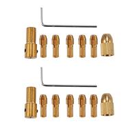 MSCHENZW 16 Pieces 0.5-3 mm Small Electric Drill Collet Mini Twist Chuck Tool Kit