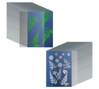 MSCHENZW 38 Sheets Cyanotype Paper A4 Sun Printing Paper Set with 2 Transparent Acrylic Sheets Highly Sensitive Solar Drawing Paper