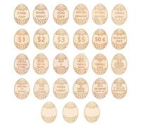 MSCHENZW Kids Easter Egg Fillers Wooden Easter Reward Tokens Easter Prizes Stuffers Coins Family Night Tokens Unique Family C