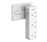 Mscien Plug Adaptor 3 Gang with LED Light, MSCIEN Individually Switched Plug Adaptor UK, Multi Plug White Wall Socket Extension Power Extender Adaptor for Home, Office, Dorm