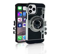Mscomft New Emily in Paris Phone Case, Vintage Camera Phone Case for Phone 11/12 Pro Max,3D Vintage Camera Design Phone case That Looks Like a Camera,with Long Anti-Lost Lanyard (for Phone 12) Black