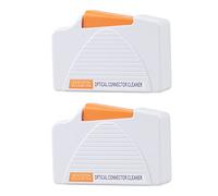 MSDADA 2 Pcs Fiber Connector Cleaner Box, LC/SC Fiber Cleaning Cassette with 500+ Uses, Anti Static End Face Cleaner for LC, SC, FC, ST, MU Connector Types(Green