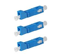 MSDADA 3 Pcs Visual Fault Locator Adapter, Optical Equipment Tool Singlemode 9/125 SM LC Female to SC Male Hybrid Flange Optical Fiber Adapter Connector for Digital Communication