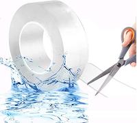 MSDADA 3M Double Sided Sticky Tape, Adhesive No Damage Transparent Wall Tape, Traceless Strong Gel Tape for Walls, Cable, Carpet, Photos, Kitchen Rug Fixing