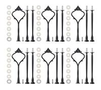 MSDADA 6 Set Cake Stand Fittings Kits, 3 Tiered Tray Hardware for Cake Stand Mold Crown 3 Tier Cake Holder Hardware for Wedding Party Making Resin Cupcake Dessert Platter Serving Stand(Black)