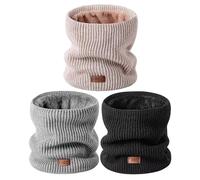 MSDC Winter Neck Gaiters for Men 3 Pack,Neck Warmer Men Women with Thermal Thick Warm Fleece Lined Cold Weather,Mens Scarf Winter Ski Face Mask Cover Windproof Scarves