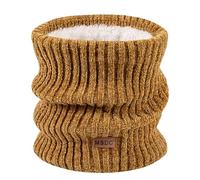 MSDC Winter Scarf for Women Neck Gaiter Warmer Chenille Fleece Face Mask Covering for Cold Weather Gifts, Yellow, One Size