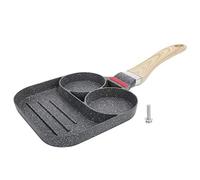 MSDFNSDOL Egg Pan Aluminum Non - Stick Breakfast Cooker, Frying Pot for Omelet Pancake Burger, Professional Kitchen Cookware with Heat - Handle, Perfect for Home Cooking and Campin