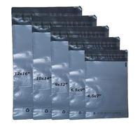 MSDS-SOLUTIONZ 50 Assorted Grey Mailing Bags - 5 Sizes 10 from Each - Self-Seal Plastic Postal Bags Packaging Bags for Shipping & Packing Needs - Durable & Tear-Resistant Mailers with Secure Closure
