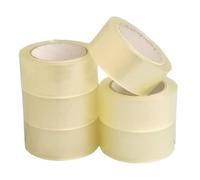 MSDS-SOLUTIONZ 6 Rolls of 48mm x 92m Clear Packaging Tape for Packing Parcels, Cardboard Boxes and Cartons Extra Large Heavy Duty Secure and Sticky Tape Roll