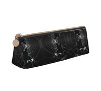 MSDXJQ Broken Window Leather Pencil Case Stationery Organizer Pouch with Zipper Student Middle School College Office