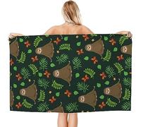 MSDXJQ Cartoon Animal Sloth 3D Printed Beach Towel, Microfiber Quick Dry, Sand Free, Lightweight, Absorbent Beach Towel Sun Shawl, Extra Large Large Bath Towel For Beach, Pool, 80 X 160 Cm