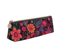 MSDXJQ Leather Pencil Case Large Capacity Pencil Pouch Strange Creature Black Pencil Bag Pouch with Zipper Pen Holder for Women