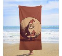 MSDXJQ Microfiber Beach Towel Soft Absorbent Oversized Bath Towels Quick Dry Swim Towels for Women Men Pool Camping Travel Picnic Sports 63x31.5 Inch Gnome and Snowball