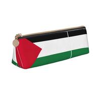MSDXJQ Palestine Flag Print Simple Pencil Case Triangle Pouch for Pens Makeup Art Supplies Daily Essentials, White, One Size