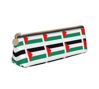 MSDXJQ Palestine Flag Print Versatile Usage Lightweight Pencil Case Pouch Zippered Pen Storage School Students