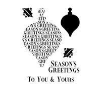 MSE My Sentiments Exactly Clear Stamps 3 x 4-inch Sheet Season's Ornament, Acrylic, Multicolour, 0.38x8.25x16.51 cm