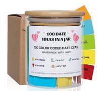 MSEHKM 100 Date Ideas In A Jar Date Night Ideas Color Coded Date Ideas Budget-friendly Date Jar Wedding/Anniversary/Bridal Shower/Newlyweds Gifts for Couples, pure