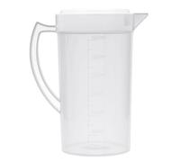 MSemis Cold Drinks Pitcher Jug Large Capacity Food Grade Plastic Measuring Pitcher Jug with Lid White 1500ml