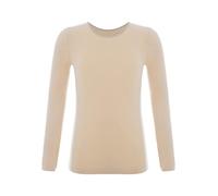 MSemis Kids Girls Pure Color Thermal Underwear Tops Dance Ballet Training T-Shirt Base Layer Shirts Activewear Type A Nude 7-10 Years