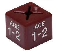 MSF 50 x AGE 1-2 SIZE CUBE GARMENT CLOTHES MARKER SIZE NUMBER PACK OF 50 EACH SIZE AGE 1-2