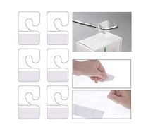 MSF My Shopfittings Ltd. Self Adhesive Hang Tabs Hooks Clear Plastic Hang Tags Display Tabs J-Hook Pegboard Hang Tabs Clear Size 28x44mm (300)