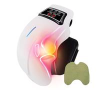 MSFOOT Knee Massager for Knee Pain with Heat and Infrared Vibration, Cordless Rechargeable, Clear LED Visible Screen, Easy to Use, Massager