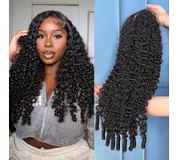 MSGEM 13x6 HD Lace Front Wigs Human Hair Burmese Curly Wig Spiral End 24 inch 200% Density Brazilian Curly Wave Transparent Lace Frontal Wigs for Women Pre Plucked with Baby Hair
