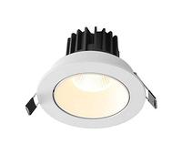 MSGIRVLZL 10W White Rotating Recessed Spotlight with Round Panel, Fire Resistant, Energy Saving, Accent Lights, High Brightness Bathroom Decorative Lighting (10W)