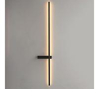 MSGIRVLZL Applique Murale À Bande Noire, Applique Murale Linéaire De Chevet En Aluminium, Lumières D'Ambiance Décoratives De Couloir, Applique Murale À Led Moderne, Lampes De Rondelle Murale D'Angle D