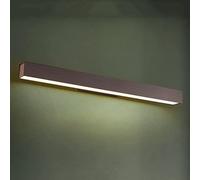 MSGIRVLZL Applique Murale À Longue Bande De Café, Applique Avant Miroir En Métal Avec Abat-Jour En Acrylique, Applique Murale Led Moderne - 3 Modes De Couleur, Appliques Murales Linéaires Ultra-Minces
