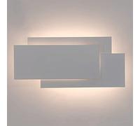 MSGIRVLZL Applique Murale À Panneau Led 18W, Veilleuse De Chevet Dans La Chambre, Appliques En Fer Forgé, Luminaires Muraux Décoratifs Modernes Et Minimalistes Pour Salon, Couloir, Cage D'Escalier/Whi