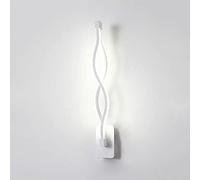 MSGIRVLZL Applique Murale Créative Ondulée En Alumien Métal Applique Murale 3 Motifs De Couleurs, Lampe De Chevet Led Moderne 17W, Lampes Simples Nordiques Pour Salle À Manger, Commode/Blanc