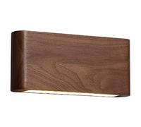 MSGIRVLZL Applique Murale De Chevet En Bois Américain, Éclairage Led Moderne Vers Le Haut Et Vers Le Bas, Longue Applique Murale, Bande Créative Noyer Salon Canapé Applique Murale Décorative, Applique