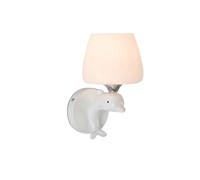 MSGIRVLZL Applique Murale De Dauphin De Dessin Animé Pour La Chambre Des Enfants, Applique Murale En Métal Blanc Avec Abat-Jour En Verre, Luminaires E14 Appliques Murales, Appliques Murales Simples Mo
