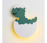 MSGIRVLZL Applique Murale De Dinosaure Créatif Abat-Jour En Acrylique Vert, Luminaire De Veilleuse Led 7W, Appliques Décoratives Minimalistes Modernes Pour Chambre D'Enfant, Couloir, Chambre