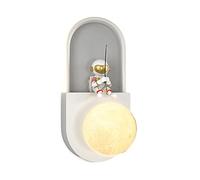 MSGIRVLZL Applique Murale Décorative Astronaute Créatif, Applique Murale En Métal Avec Abat-Jour En Silicone, Appliques Murales D'Éclairage De Chambre D'Enfants, Veilleuse De Chevet De Chambre Simple,