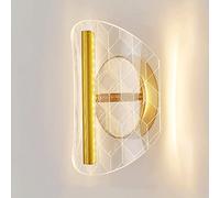 MSGIRVLZL Applique Murale Dorée Applique Murale De Chevet Acrylique 6W Luminaire Led, Créativité Design Géométrique Lumières Murales Décoratives Pour Salon Étude Couloir Villa/B-White Light