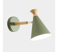 MSGIRVLZL Applique Murale En Bois, Applique Murale De Couloir Réglable, Applique Muralearon En Métal, Luminaire E27, Appliques Murales Simples Et Modernes Pour Chevet, Salon, Salle À Manger/Green