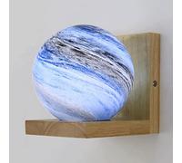 MSGIRVLZL Applique Murale En Bois Avec Abat-Jour En Boule De Verre, Applique Murale Créative Pour Chambre D'Enfant, Appliques Murales De Chevet, Appliques Murales Décoratives En Chêne, Appliques Minim