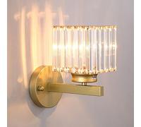 MSGIRVLZL Applique Murale En Cristal K9 Applique Murale En Cuivre Luminaire Mural Rustique Industriel Vintage - Lampe Murale De Chambre À Coucher De Salon Moderne Nordique/Square