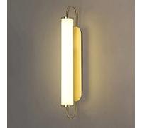 MSGIRVLZL Applique Murale Flûte D'Intérieur, Applique Murale En Métal Doré Galvanisé Avec Abat-Jour En Verre À Long Tube, Applique Murale Led Moderne, Appliques Murales De Chevet Murales, Luminaire Mu