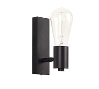 MSGIRVLZL Applique Murale Industrielle Avec Réglage 350°+90°, Luminaire Décoratif De Couloir Rétro E27, Lampe De Chevet Chambre Vintage Edison, Appliques Murales Simples En Métal Noir