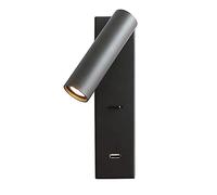 MSGIRVLZL Applique Murale Led 3W Avec Usb Et Interrupteur, Créativité Applique Murale De Chevet Rotative À 350 ° Lampe De Lecture Moderne or Intérieur Décorer Veilleuses [Classe Énergétique Black