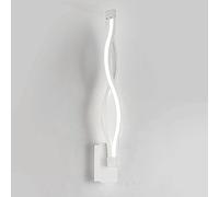 MSGIRVLZL Applique Murale Linéaire Torsadée, Applique Murale À Bande Mince En Métal Avec Abat-Jour En Silicblanc, Appliques Murales De Chevet Led 17W, Appliques Murales Longues En Spirale Pour Chamb/B
